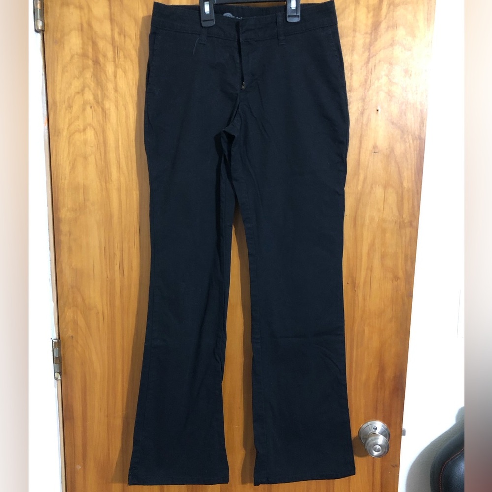 Dickies Black Trousers with Red Logo